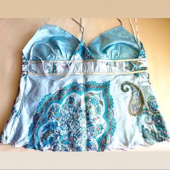 Tokito floral-print sequinned blue camisole - Picture 4 of 8